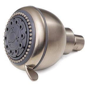 Whedon Champagne Massage Brushed Nickel Plastic 5 settings Showerhead 2-1/2 gpm - 1 of 1