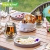 NutriChef 2 Pcs. Double-Wall Insulated Glasses - Clear Glass Cups, 8 Ounces Each - 2 of 4