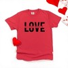 Simply Sage Market Women's Love Is All You Need Split Short Sleeve Garment Dyed Tee - 3 of 4