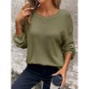 Womens Oversized Sweaters 2025 Long Sleeve Waffle Knit Casual Chunky Pullover Sweater Fall Winter Clothing - 4 of 4