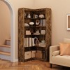 Corner Bookshelf, 71.8'' Farmhouse Corner Bookcase, L-Shaped Bookshelf Large Bookcase, 5 Tier Display Shelf Heavy - 4 of 4