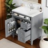 30 Inch Bathroom Vanity with Resin Sink, Modern Storage Cabinet with 2 Drawers, Tip-Out Drawer, Shelf Organizer and Soft-Close Doors - 2 of 4
