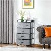 Sapphtopaz Drawer Dresser for Bedroom Horizontal Tower Cabinet Organizer Unit Chest of Drawers Easy Pull Fabric Bins with Metal Frame for Hallway - 2 of 4