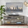 Piazza TV Stand for TVs up to 55" Brown - Buylateral: Modern Entertainment Center with Open Shelves, MDF Surface, Metal Frame - 2 of 3