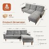 XIZZI Modular Sectional Sofas for Living Room, Modern L-Shaped Couch High Density Sponges Breathable Fabric - 2 of 4