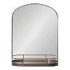 Kate and Laurel Peyson Framed Arch Mirror with Shelf, 18x24, Bronze - 2 of 4