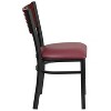 Emma and Oliver 2 Pack Decorative Slat Back Metal Restaurant Chair - 4 of 4