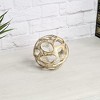 Cheung's Oleta Cast Iron Abstract Natural Gold Orb - Small - 4 of 4