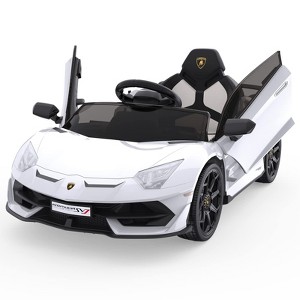 12V Ride Electric Car for Kids, Licensed Lamborghini Vehicles Battery Powered Sports Car with Remote Control - 1 of 4