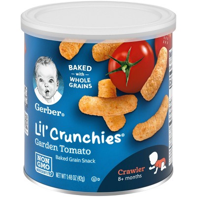 Gerber Lil' Crunchies Garden Tomato Baked Corn Baby Snacks - 1.48oz