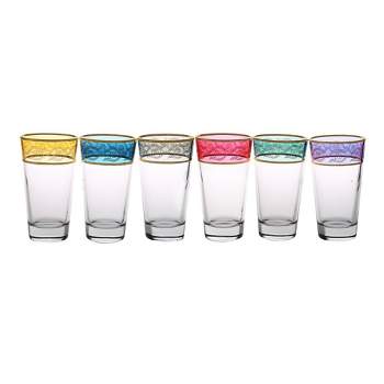 Vintage Style Colored Glass Water Goblet Set of 4 Multi Colors Drinking  Glasses (11 OZ), 11 OZ - Kroger