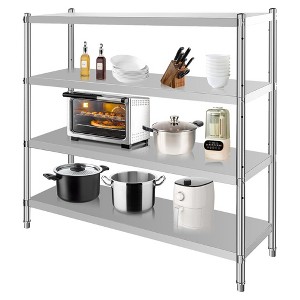 Stainless Steel Shelves,47x18x60 in Storage Shelf 4-Tier Heavy Duty Storage Rack - 1 of 4