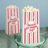Big Dot of Happiness Movie Night Thanks for Popping Over Popcorn Bags, Party Favor Snack Treats, Free-Standing Individual White Paper Bags - 25 Count - 3 of 4