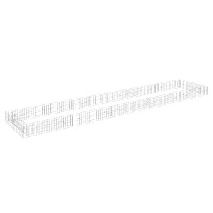 vidaXL Gabion Raised Bed Galvanized Steel Planter - 196.9" L x 39.4" W x 7.9" H - Sturdy and Durable Border for Outdoor Gardens, Patios - 1 of 4