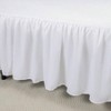 Queen Size Ruffled Bed Skirt, 16 Drop, White, Split Corners 60 X 80 Inches - 3 of 4