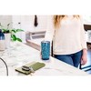 Elanze Designs 20 oz Stainless Steel On the Go Insulated Travel Tumbler With Push Top Lid, Sky Blue Cheetah Leopard Print Blue - 4 of 4