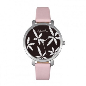Sophie & Freda Key West Leather-Band Watch w//Swarovski Crystals - 1 of 4