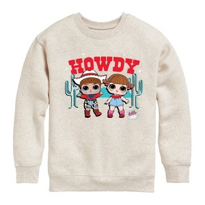 Boys' - LOL Surprise! - Howdy Neon Graphic Long Sleeve Fleece Sweatshirt - 1 of 4