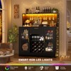 Besiost Wine Bar Buffet Table with Storage and Wine Rack, Coffee Bar Cabinet with Drawer - 4 of 4