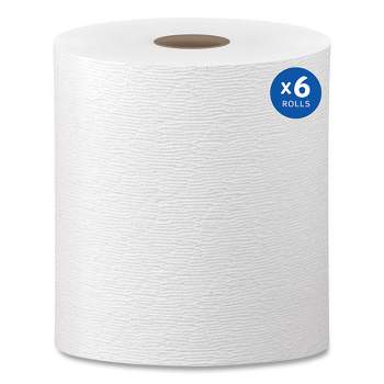 Kleenex Hard Roll Paper Towels with Premium Absorbency Pockets, 1-Ply, 8" x 600 ft, 1.75" Core, White, 6 Rolls/Carton