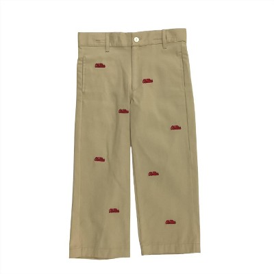 Boy's 's Ole Miss Collegiate Hand Embroidered Pants - Vive La Fete
