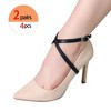 INSPIRE CHIC Women's Buckle Detachable PU Ankle Crossover Heels Shoe Laces 2 Pairs - 4 of 4