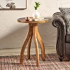 Vynxaria End Table with Lipped Top - Solid Wood Side Table, Elegant Accent Furniture for Living Room Sofa/Chair - 3 of 4