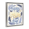 Stupell Industries Happy Challah Days Hanukkah Stars Floating Frame Canvas Art - 2 of 4