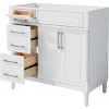 COWLOWN Black 36-in Freestanding Bathroom Vanity Cabinet Without Sink, Solid Wood Frame, Modern Storage Cabinet for Bathroom Organization - 2 of 4