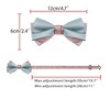 INSPIRE CHIC Men's Two Color Layered Adjustable Solid Color Bow Ties - 3 of 4