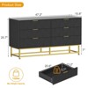 6 Drawer Dresser for Bedroom with Metal Legs, Storage Chest Cabinet Organizer for Living Room, Hallway, Entryway - 4 of 4