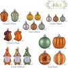 Fall Tree Decorations Ornaments for Home Indoor, 40ct Shatterproof Fall Ornaments for Small Tree, Orange Hanging Thanksgiving Autumn Christmas Ball - 2 of 4