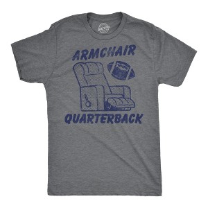 Mens Funny T Shirts Armchair Quarterback Sarcastic Football Lovers Graphic Novelty Tee For Men - Crazy Dog Men's T Shirt - 1 of 4