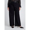 ELOQUII Women's Plus Size Faux Leather Detail Jeans - 3 of 4