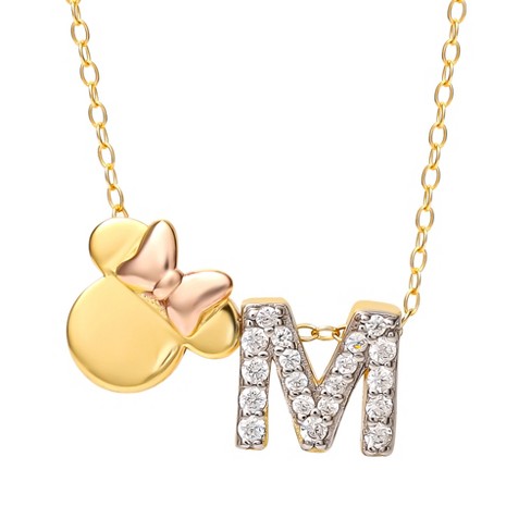 Disney initial hot sale necklace gold