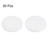 Unique Bargains Resin Craft Snap Round Flat 4-Hole Sewing Buttons 50 Pcs - 3 of 4