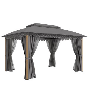 Captiva Designs 10x13 Patio Gazebo with Screened Canopy & Mosquito Netting – Heavy Duty Outdoor Shelter for Lawn and Garden - 1 of 4