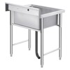 Commercial Stainless Steel Utility Sink,Free-Standing Design for Kitchen, Laundry, Garage & Workshop - 2 of 4