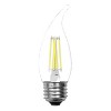 GE 2pk 60W Refresh Clear LED Decorative Light Bulbs Daylight: Dimmable, 500 Lumens, E26 Base, Suitable for Wet Locations - 2 of 4