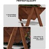 52"x30"x54" Raised Garden Bed , Wooden Elevated Garden Beds Outdoor for Growing Vegetables and Herbs,with Trellis for Vine Climbing Plants,Oak Color - 2 of 4