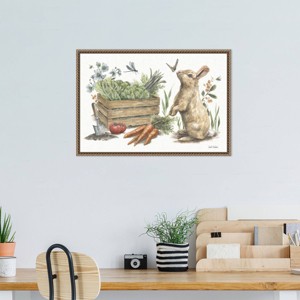 Amanti Art 23"x16" Garden Patch X by Leslie Trimbach Framed Canvas Wall Art Print - 1 of 4