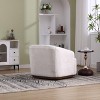 Okak Fine Modern 360° Swivel Barrel Chair Accent Chair with Soft Pillow Round Sofa Armchair Club Chair for Hotel Lounge Bedroom - 2 of 4
