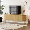TV Cabinet with Storage , Wood Media Console Table for   Modern Entertainment Center for Living Room, Bedroom, - 3 of 4