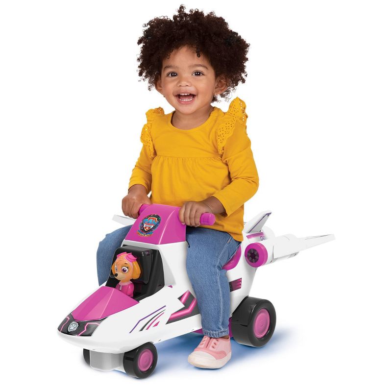 PAW Patrol Skye Fighter Jet Kids&#39; Ride-On Vehicle with Lights, Sounds, Storage and Walking Bar, 4 of 17