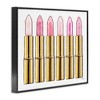 Stupell Industries Pink Gold Lipstick Glam Fashion Black Framed Giclee Art - 3 of 4