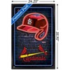 Trends International MLB St. Louis Cardinals - Neon Helmet 23 Framed Wall Poster Prints - 3 of 4