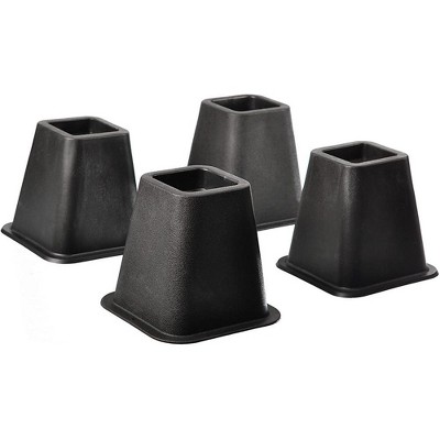 Homeitusa 5 to 6-inch SUPER QUALITY bed and furniture risers 4-pack (Black)