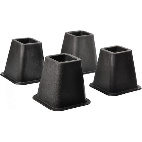 5 to 6-inch Super Quality Bed and Furniture Risers 4-pack in Black - Homeitusa - image 1 of 3