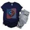Simply Sage Market S.W.Smiley Checkered Patriotic Smiley Face Short Sleeve Tee - 3 of 4