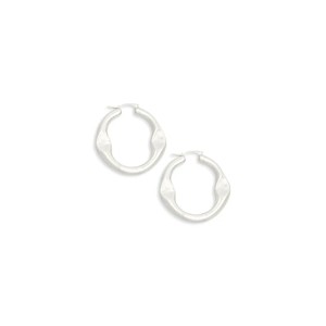 Slickblue Women's Hoops, Circle Cutout Latch Earrings, Boho Inspired, Fashion Jewelry, Minimalist Look, Silver/Gold, 2.1" - 1 of 3